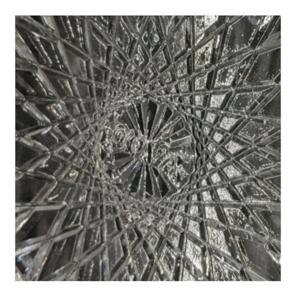 Avon Covered Butter Cheese Dish Small Round Clear Cut Glass Plate and Dome 6x5 - Picture 7 of 9